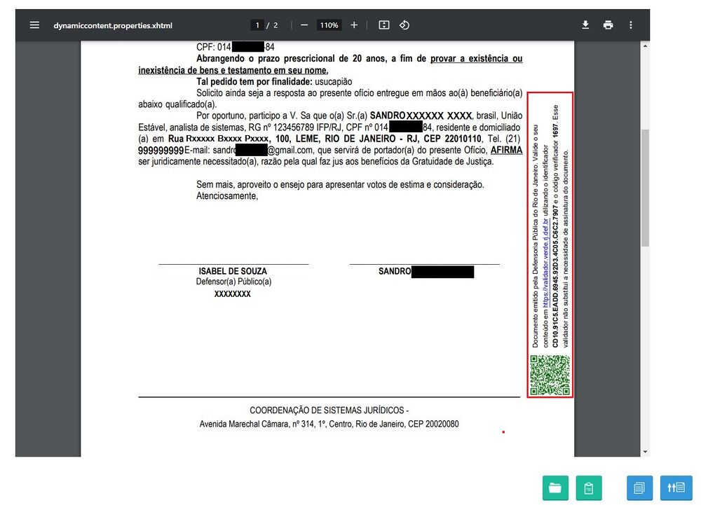 Validador de Ofícios Emitidos - wiki.verde.rj.def.br